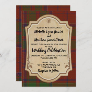 Grant Tartan Wedding Invitation