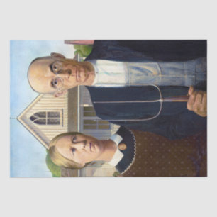 Grant Wood American Gothic (1930) Tissue Paper