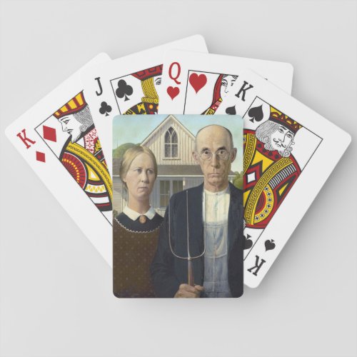 Grant Wood American Gothic Poker Cards