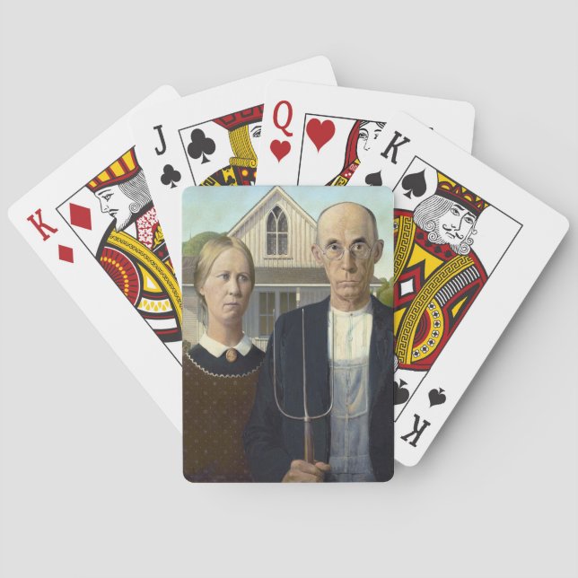 Grant Wood "American Gothic" Poker Cards (Back)