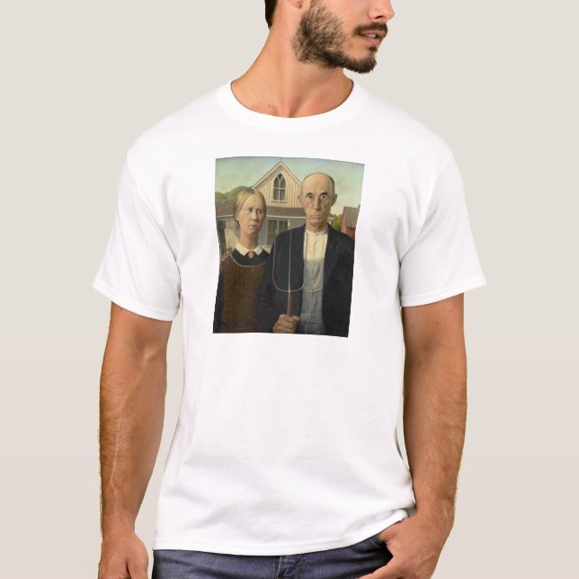 Grant Wood - American Gothic T-Shirt (Front)