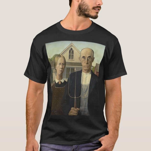 Grant Wood - American Gothic T-Shirt | Zazzle