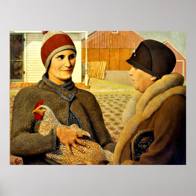 Grant Wood - Appraisal, fine art painting, Poster (Front)