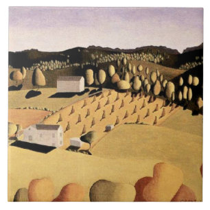 Grant Wood artwork, Some Corn Ceramic Tile