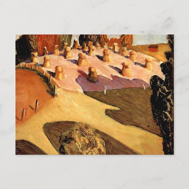 Grant Wood - Iowa View, fine art Postcard (Front)