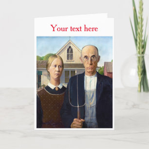 Grant Wood Letterpress Thank You Card