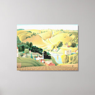 Grant Wood - Stone City, Iowa Canvas Print
