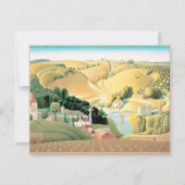 Grant Wood - Stone City, Iowa, fine art painting (Front)