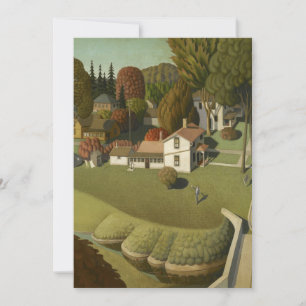 Grant Wood - The Birthplace of Herbert Hoover Invitation
