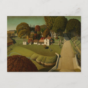 Grant Wood - The Birthplace of Herbert Hoover Postcard