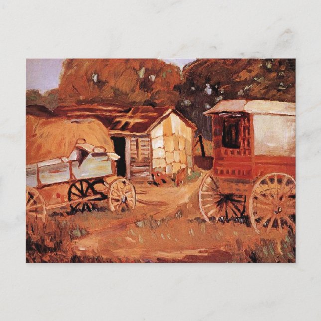 Grant Wood - The Horsetraders Postcard (Front)