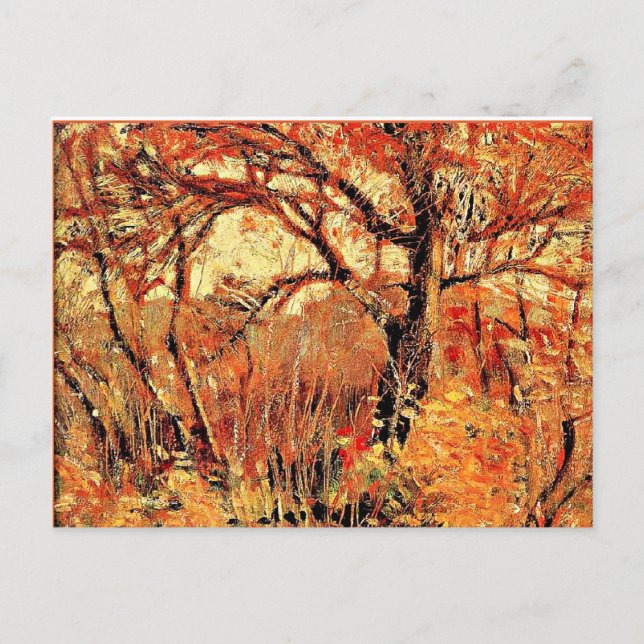Grant Wood - The Landscape of Autumn Postcard (Front)