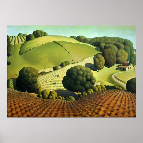Grant Wood _ Young Corn Poster