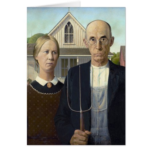 Grant Wood's American Gothic Cards (Front)