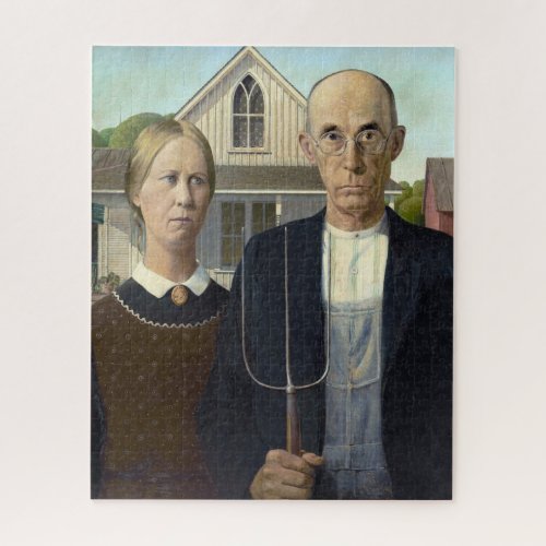 Grant Woods American Gothic Jigsaw Puzzle