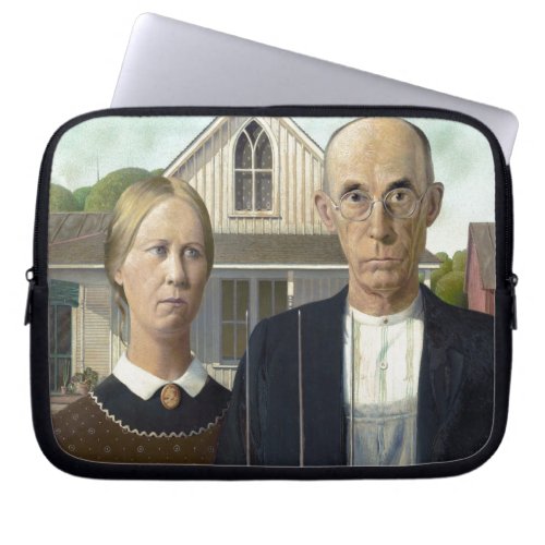 Grant Woods American Gothic Laptop Sleeve