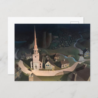 Grant Wood's The Midnight Ride of Paul Revere Postcard