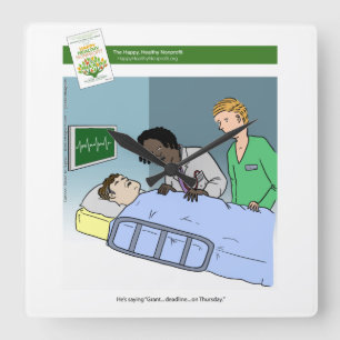 Grant Writing Cartoon Clock