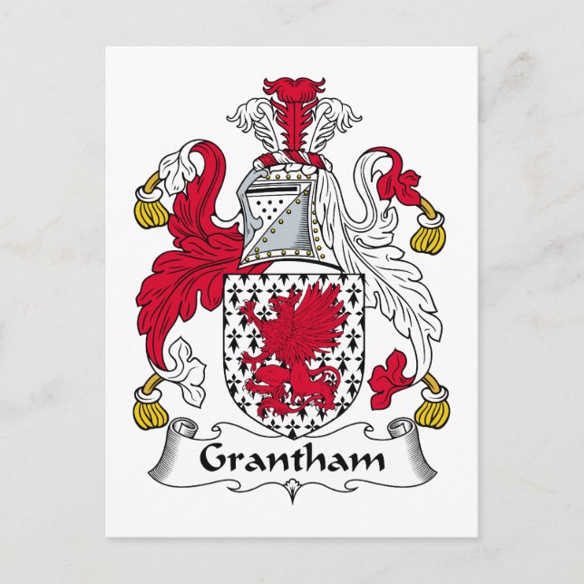Grantham Family Crest Postcard (Front)