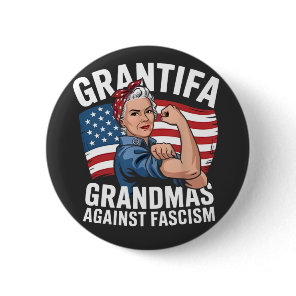 Grantifa Grandma Against Facism No King USA  Button