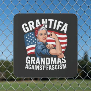Grantifa Grandma Against Facism No King USA  Metal Sign
