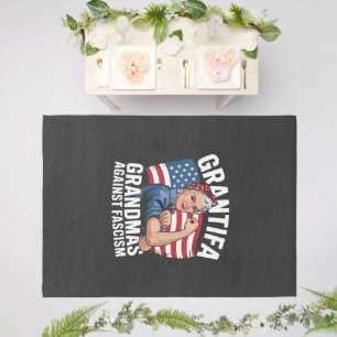 Grantifa Grandma Against Facism No King USA Outdoor Rug