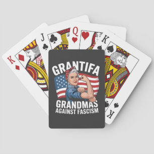 Grantifa Grandma Against Facism No King USA  Poker Cards