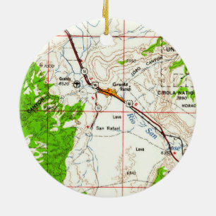 Grants NM Topo Ceramic Ornament