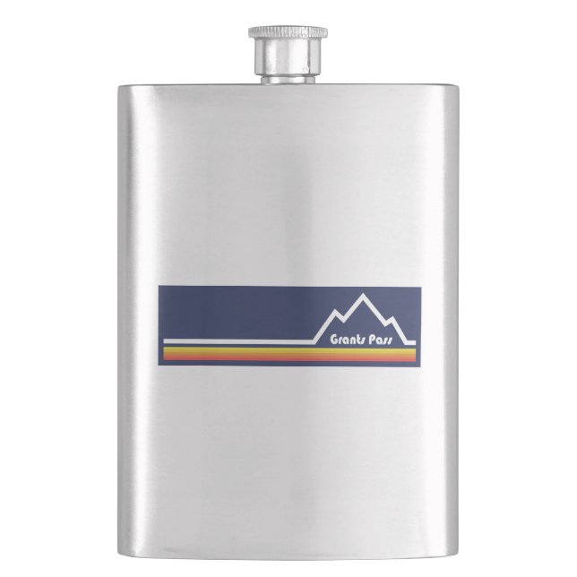 Grants Pass Oregon Flask (Front)