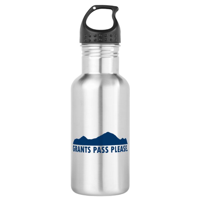 Grants Pass Oregon Please Stainless Steel Water Bottle (Front)