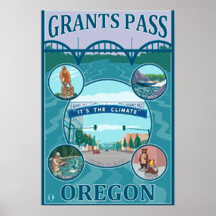 Grants Pass, OregonScenic Travel Poster