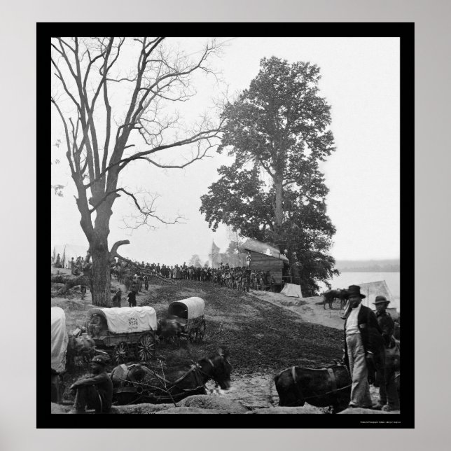 Grant's Wilderness Campaign Wagon Train 1864 Poster (Front)