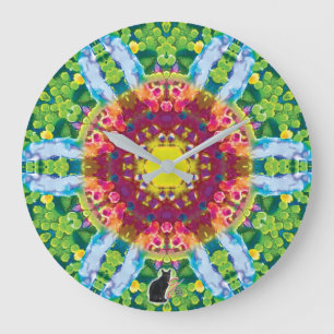 Granular Kaleidoscope Large Clock