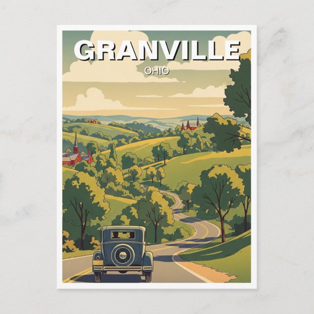 Granville Ohio Travel Postcard (Front)