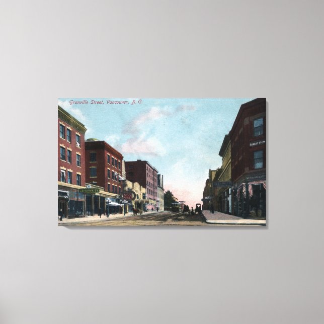 Granville Street View Canvas Print (Front)