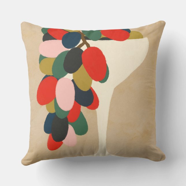 Grape Array Throw Pillow (Back)