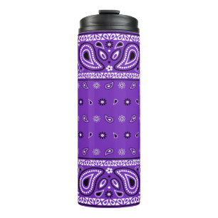 Grape Bandana Paisley Country Hip Hop Cowboy Farm Thermal Tumbler