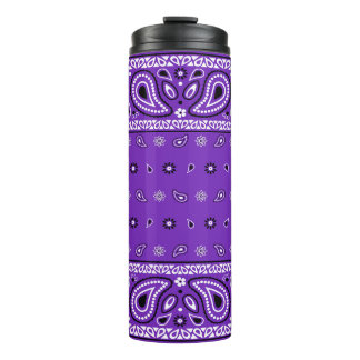 Grape Bandana Paisley Country Hip Hop Cowboy Farm Thermal Tumbler