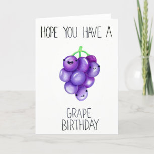 Grape Birthday Holiday Card