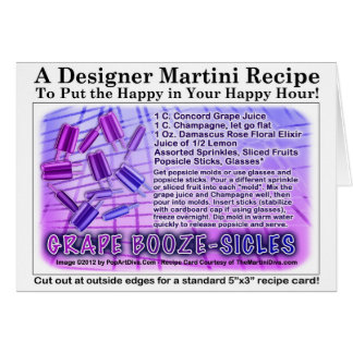 Grape Booze-sicles Recipe Greeting Card