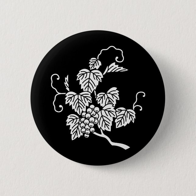 Grape branch pinback button (Front)