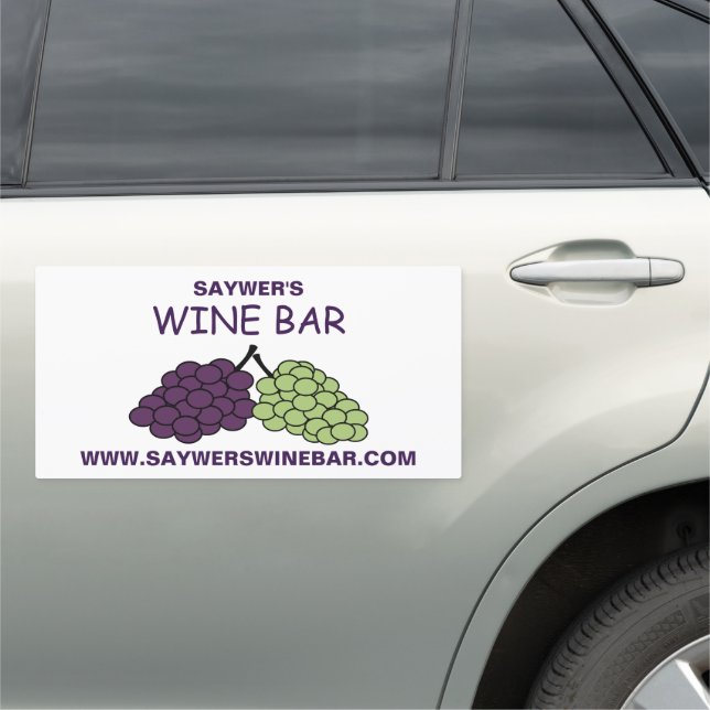 Grape Bunch, Wine Bar, Winery Car Magnet (In Situ)