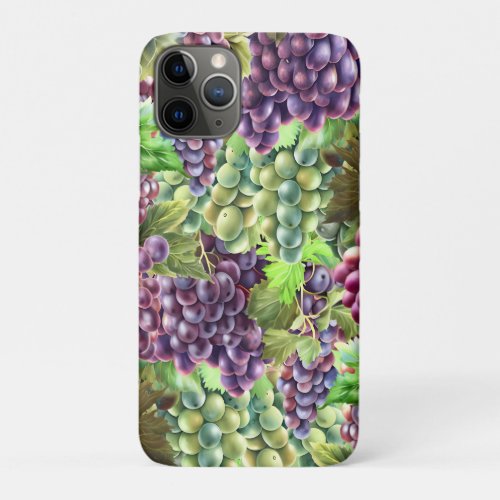 Grape bunches vineyard winery wine lovers iPhone 11 pro case