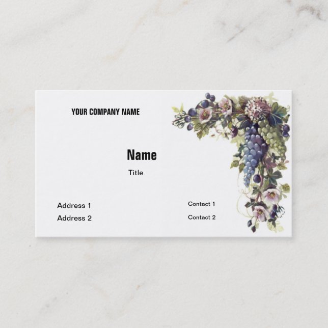 Grape Business Card Template (Front)