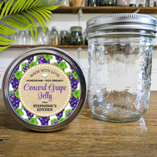Grape Canning Jar Label
