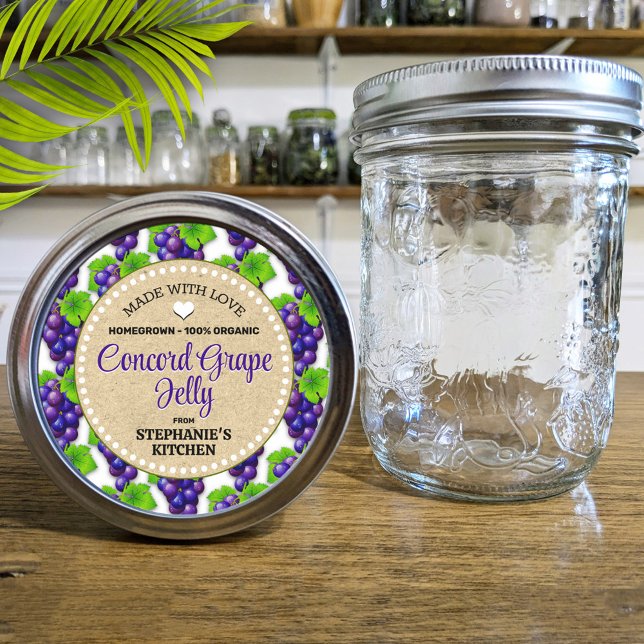 Grape Canning Jar Label (Creator Uploaded)