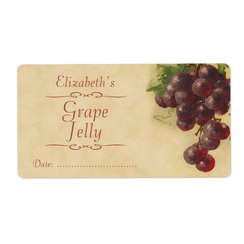 Grape Canning label