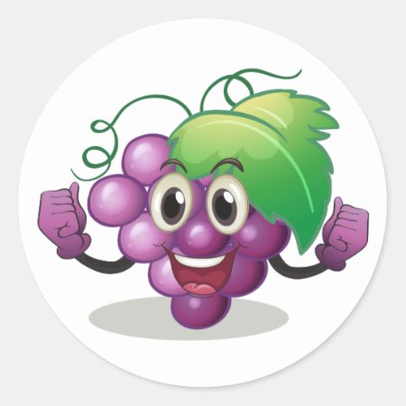 Grape Classic Round Sticker