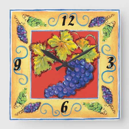 Grape Cluster Wall Clock