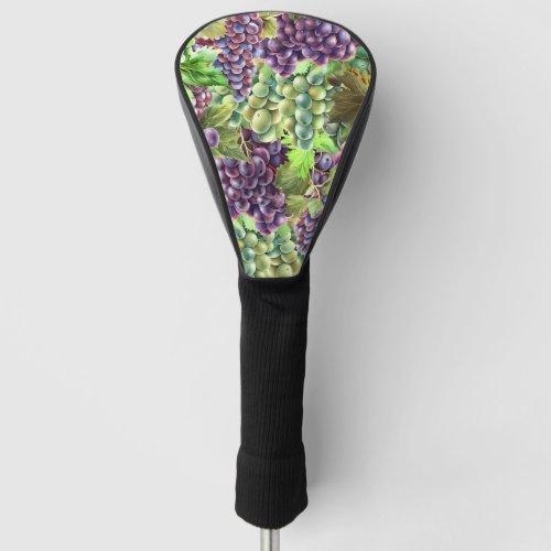 Grape collage wine lovers vineyard winery golf head cover